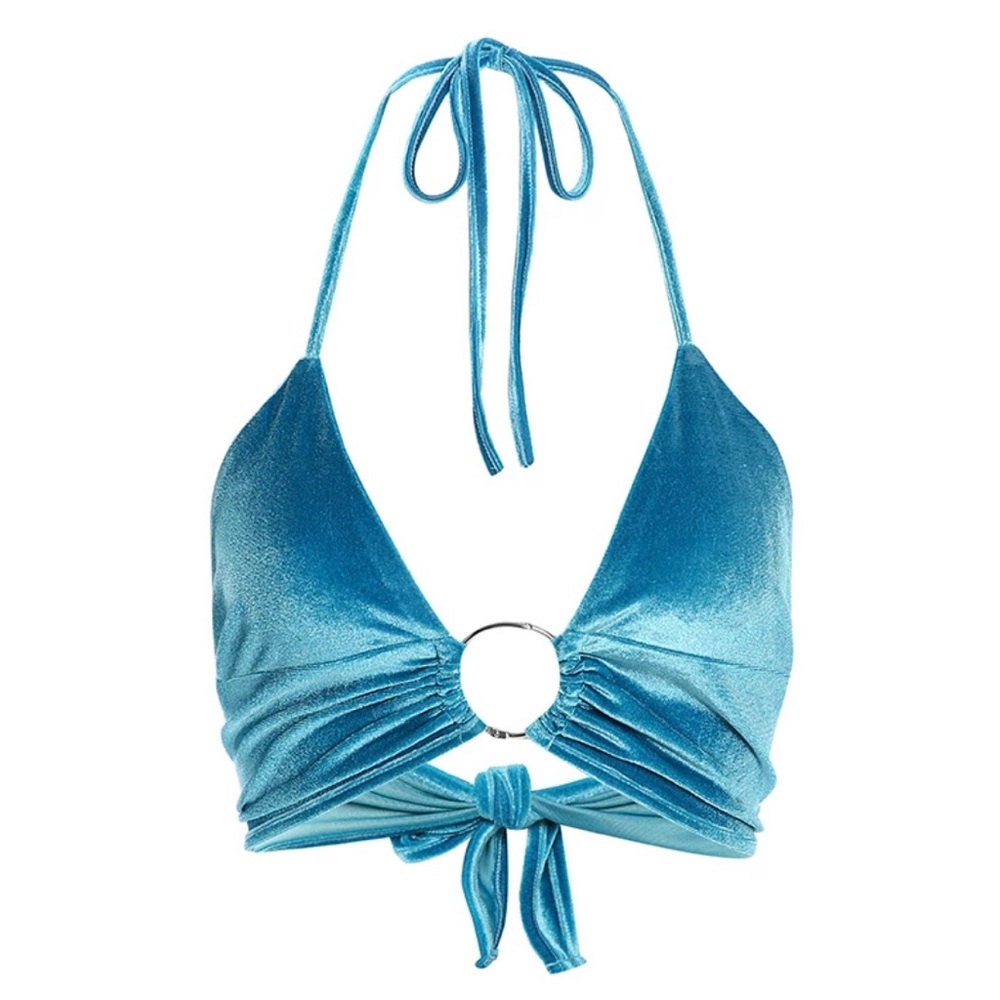 Velvet Halter Top